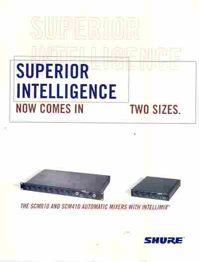 Буклет Shure Superior Intelligence SCM810 SCM410, 55-1306, Баград.рф